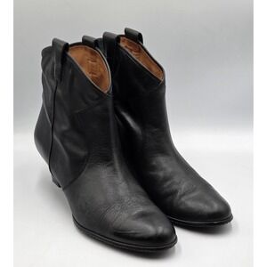 ARRAY Black Leather Slip On Ankle Western Fashion Boots Women's Size 11 M